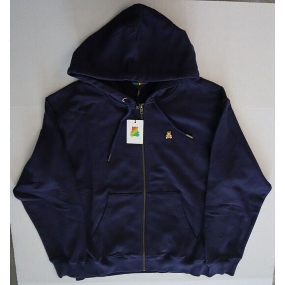 Teddy Fresh TF23FL78-TF1674 Unisex Sz M Navy Blue Classic Full Zip Fleece Hoodie - Picture 7 of 7